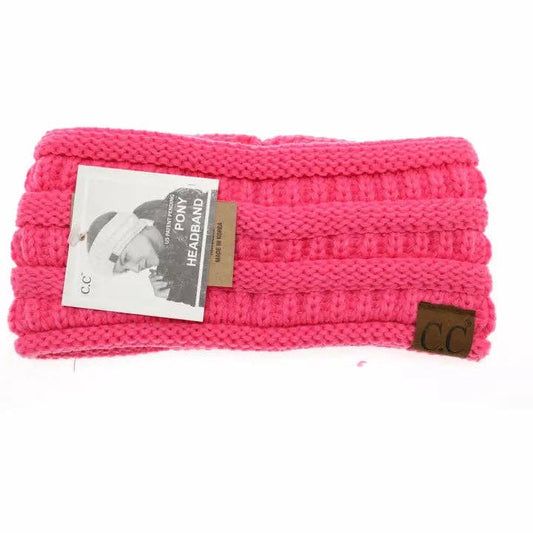 Solid Ribbed Ponytail Headband