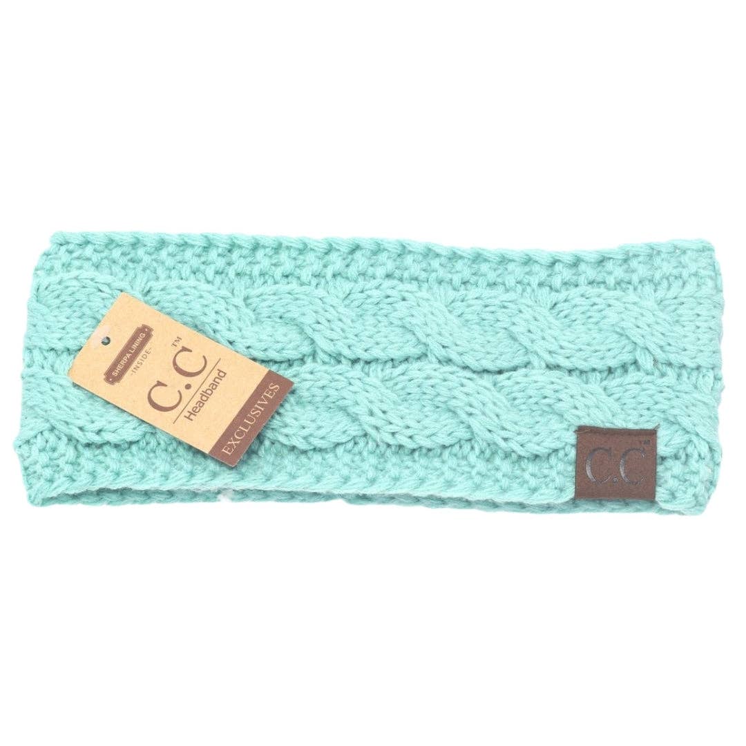 Solid Cable Knit CC Women's Fashion Headband (multiple colors)