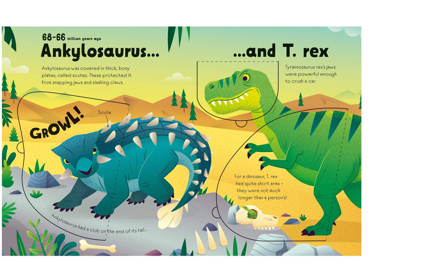 Great Big Dinosaurs board book w/big flaps: Usborne