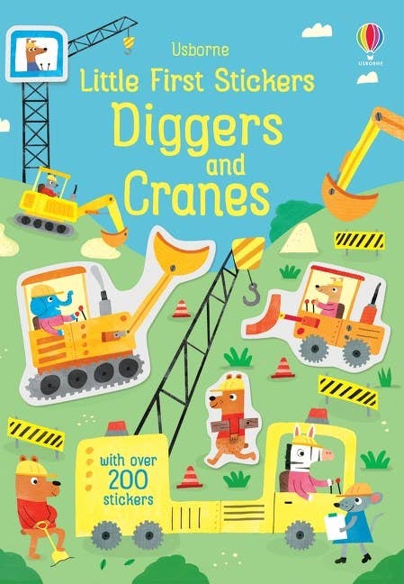 Little First Stickers Diggers And Cranes : Usborne
