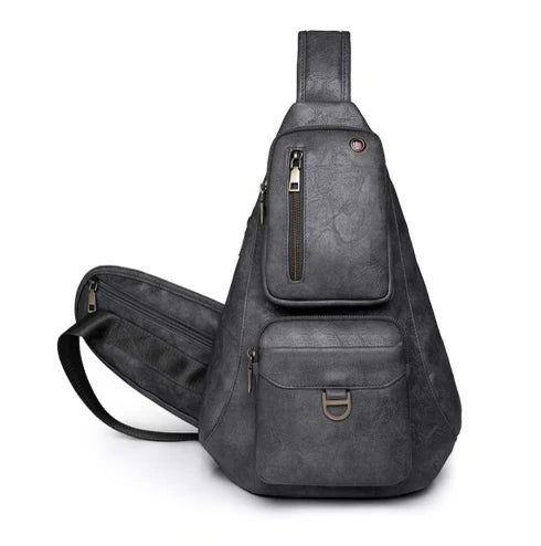 Mallory Sling Bag (Gray and Black)