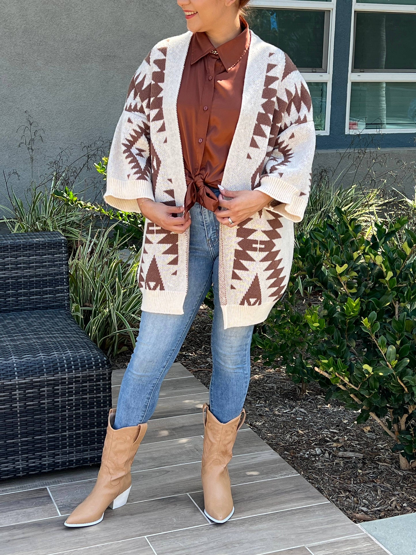 Naomi Wilde | Aztec Styled Cardigan with Large Arms