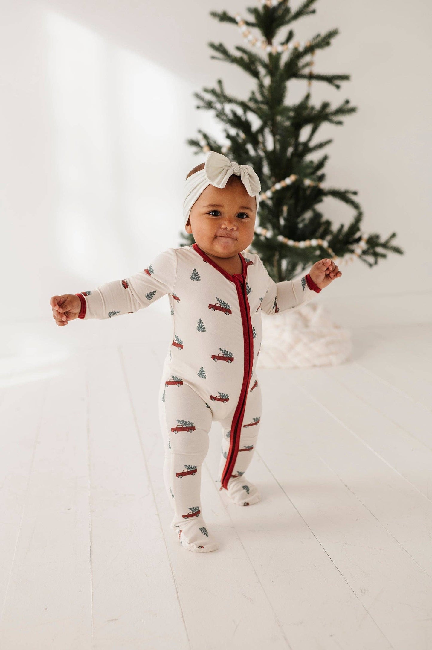 Christmas Dogs Bamboo Footie Romper