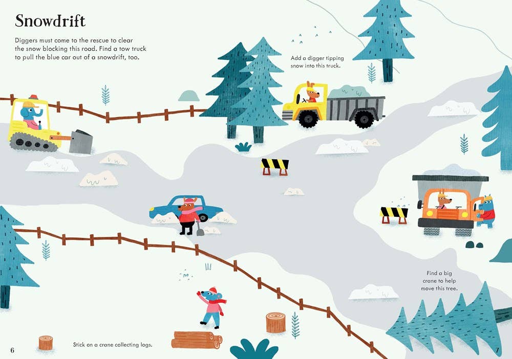 Little First Stickers Diggers And Cranes : Usborne