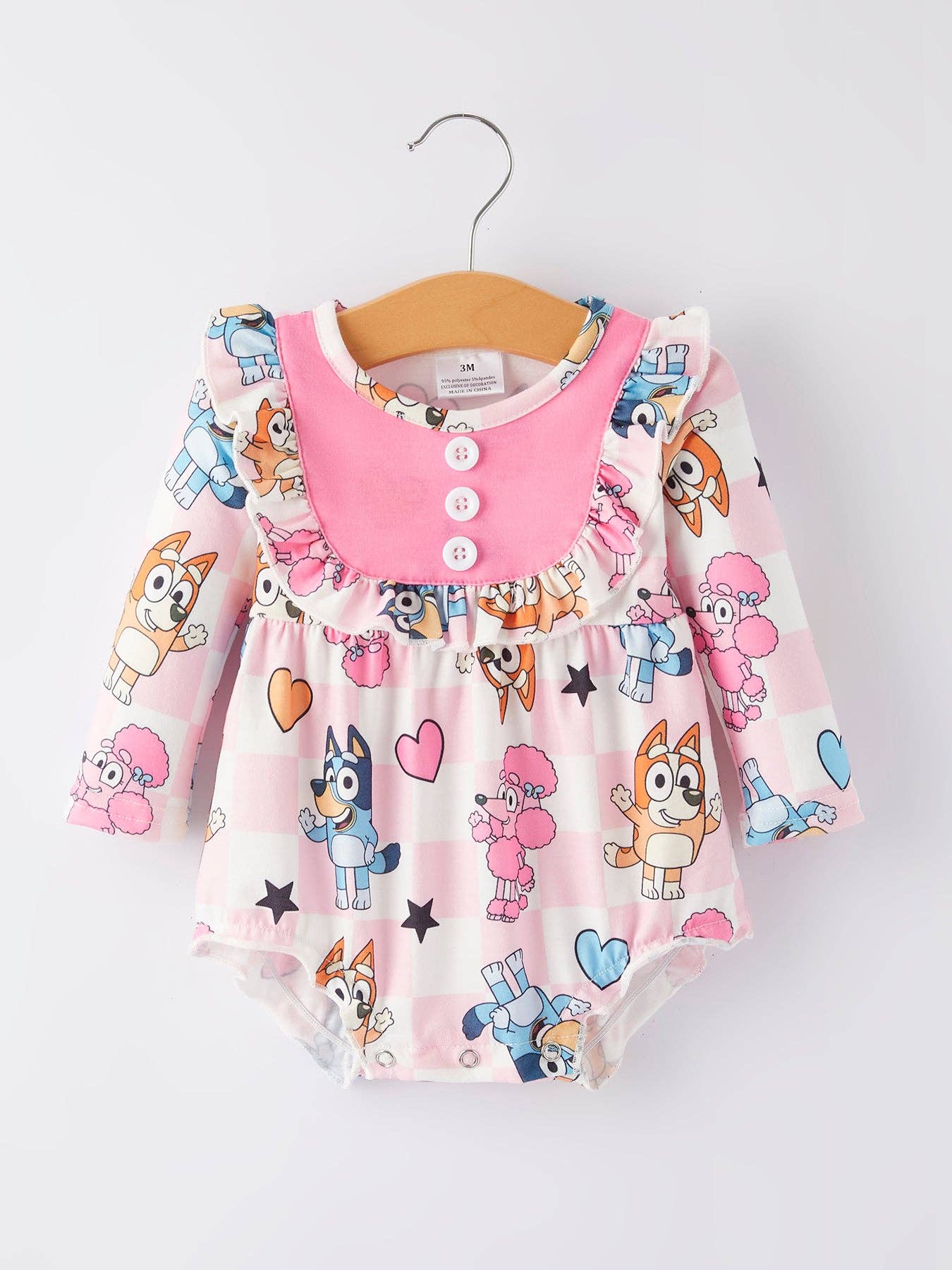 Baby Girls Dog Sis Print Romper