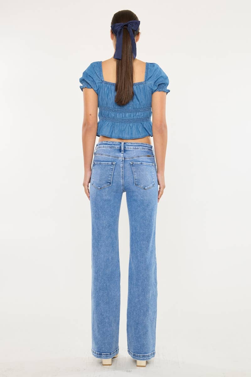 Kancan High Rise Wide Leg Flare Jeans