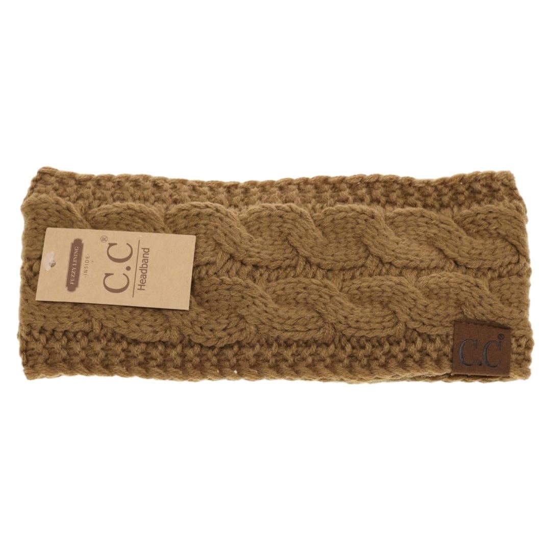 Solid Cable Knit CC Women's Fashion Headband (multiple colors)