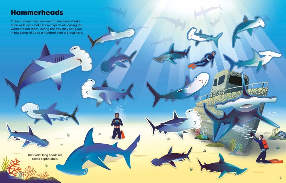 Big Sticker Book of Sharks : Usborne