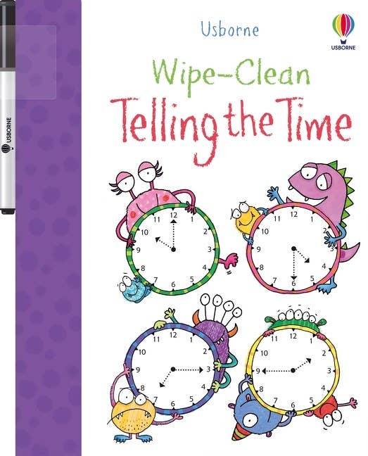 Wipe-clean Telling the Time : Usborne