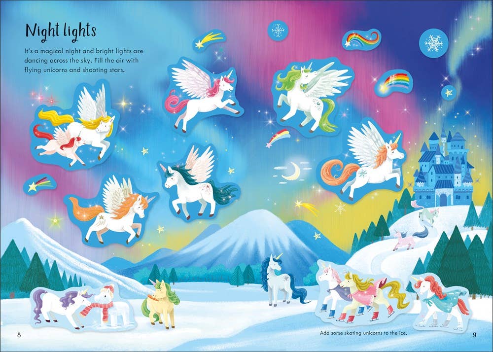 Sparkly Unicorns Sticker Book : Usborne