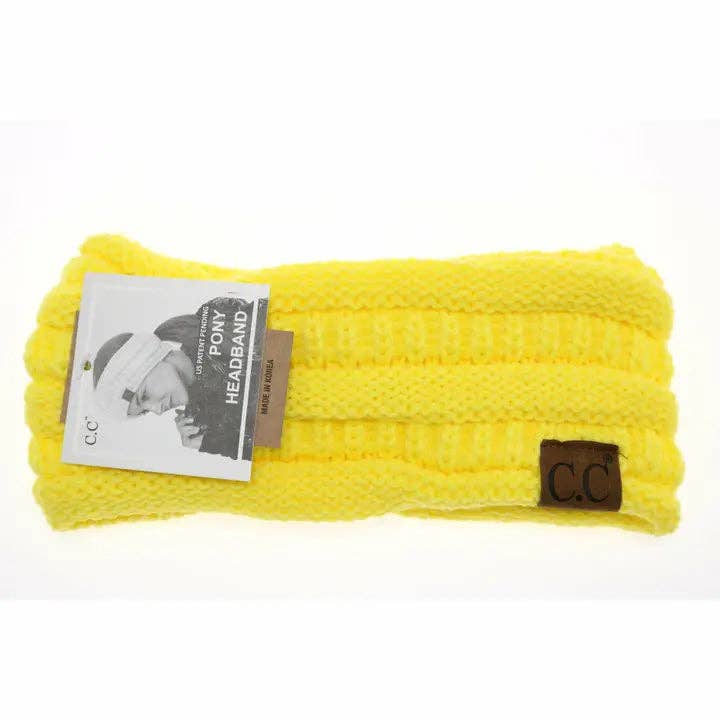 Solid Ribbed Ponytail Headband