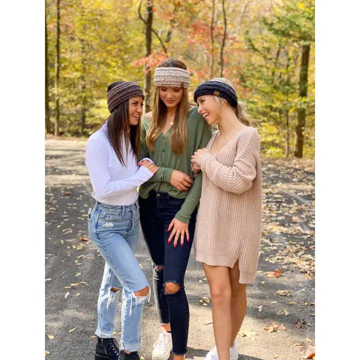 Ombre Ribbed Flecked Ponytail Headband