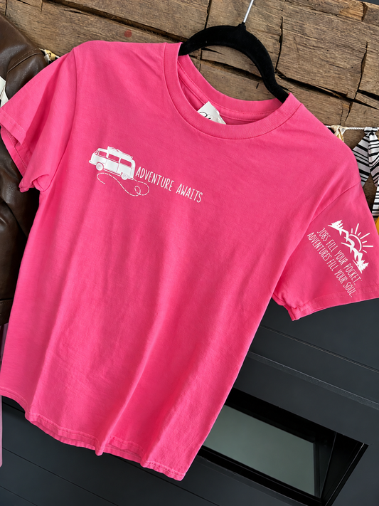 Adventure Awaits Hand-Dyed Tee