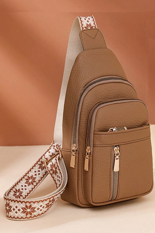 Camel Crossbody Sling Chest Bag