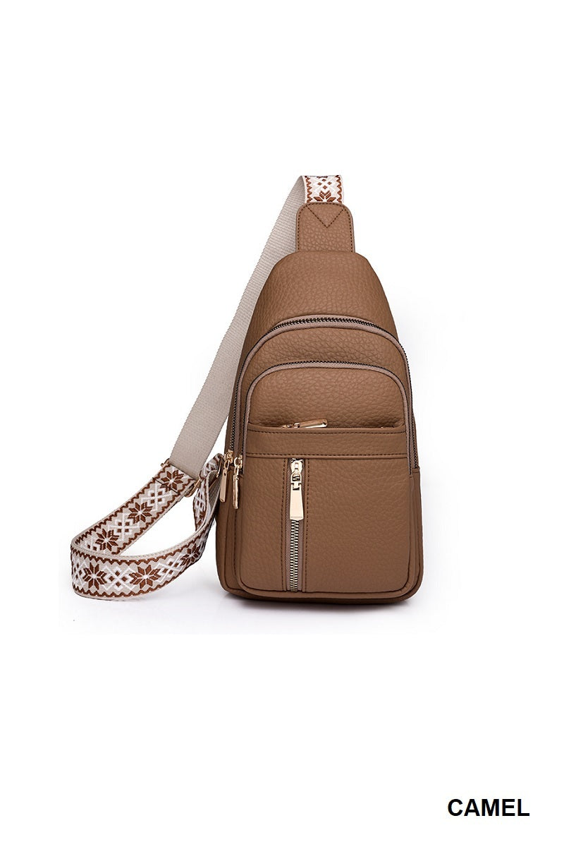 Camel Crossbody Sling Chest Bag