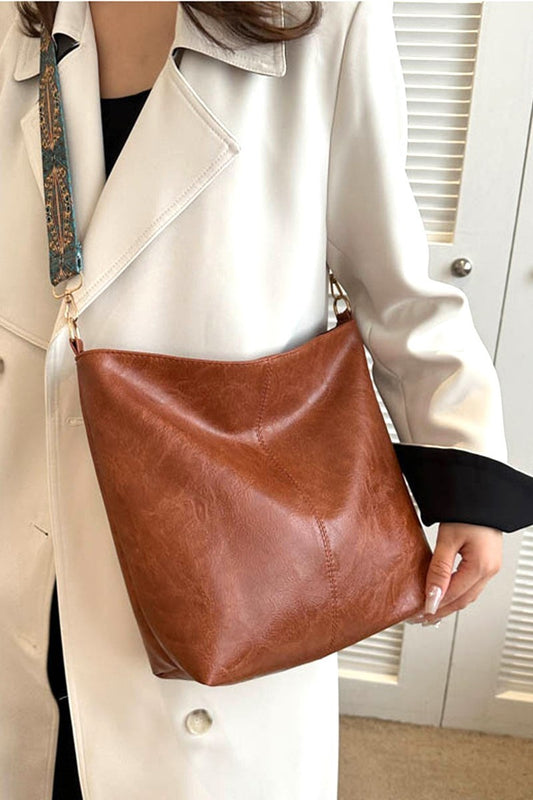 Adlee Zippered Retro Pattern Strap Crossbody Shoulder Bag (2 COLORS)