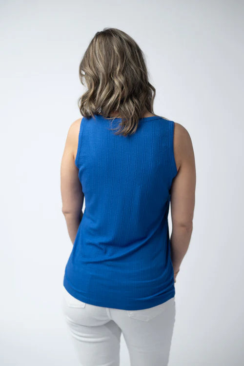 Blue Mila Zipper Tank