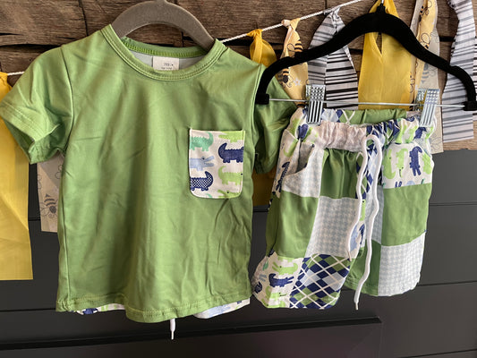 Alligator Pocket Short Set
