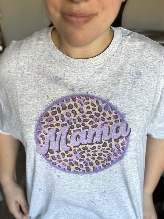 Purple Mama Cheetah Splatter Tee RTS