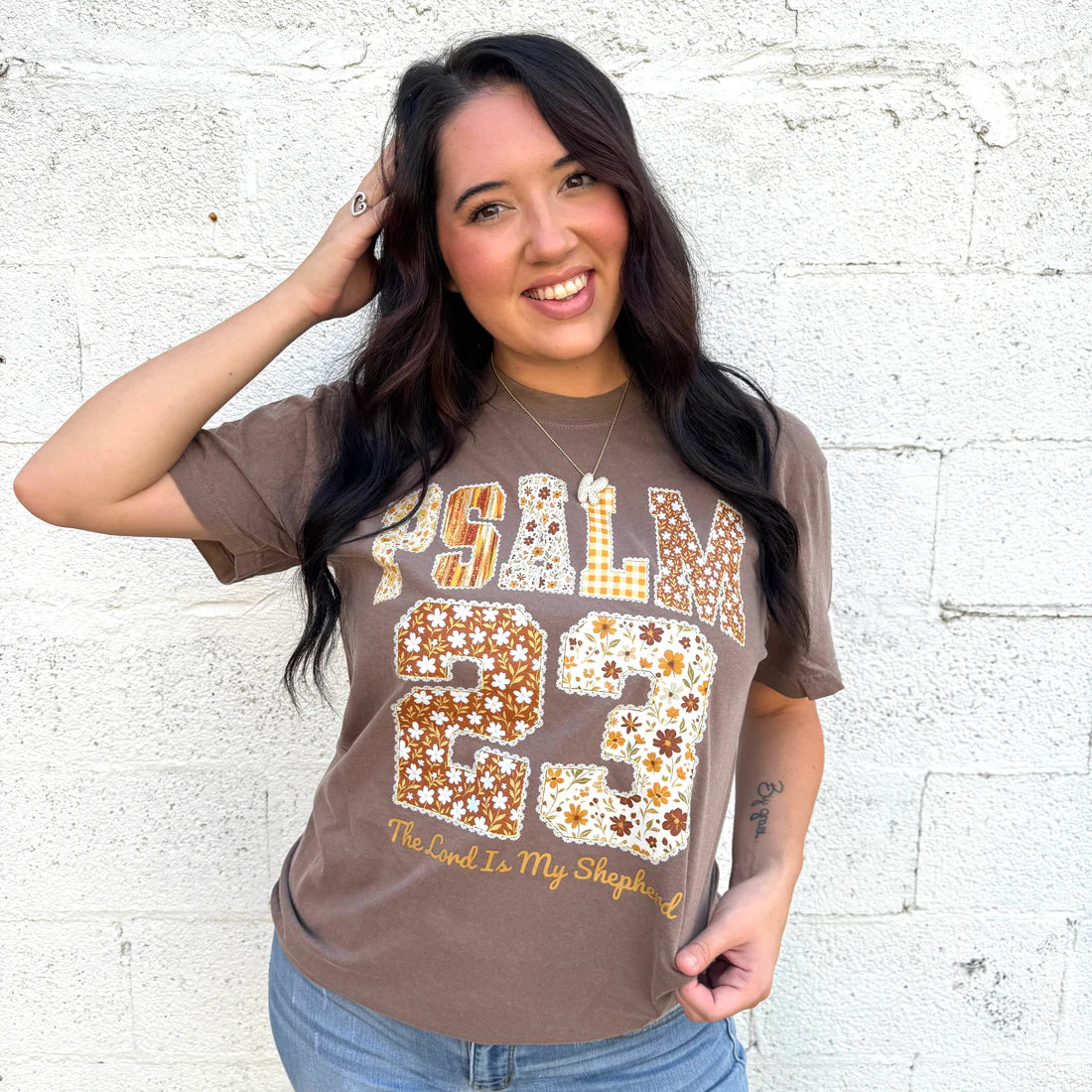 Floral Psalm 23 Tee