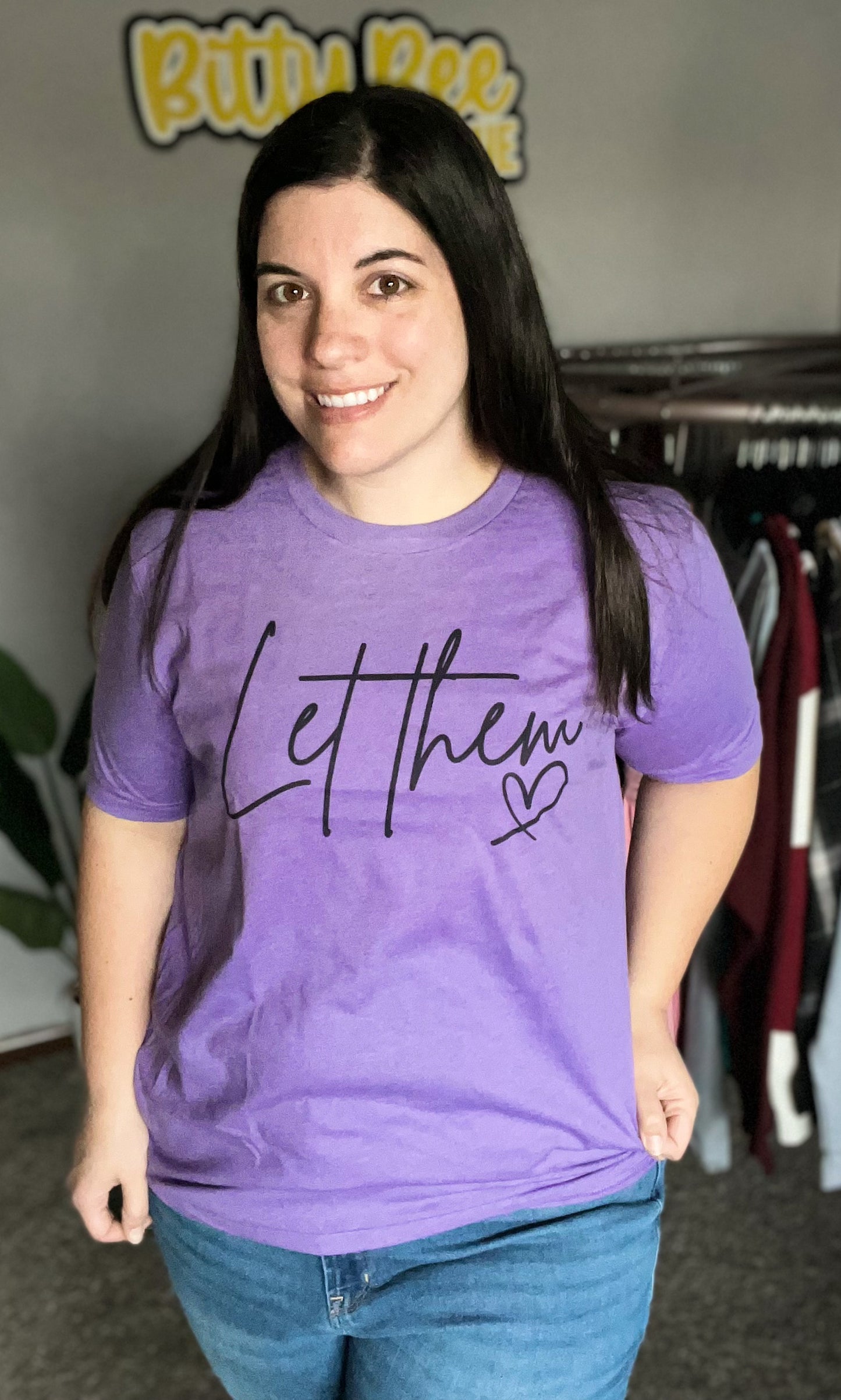 Let Them Graphic Tee--Purple RTS