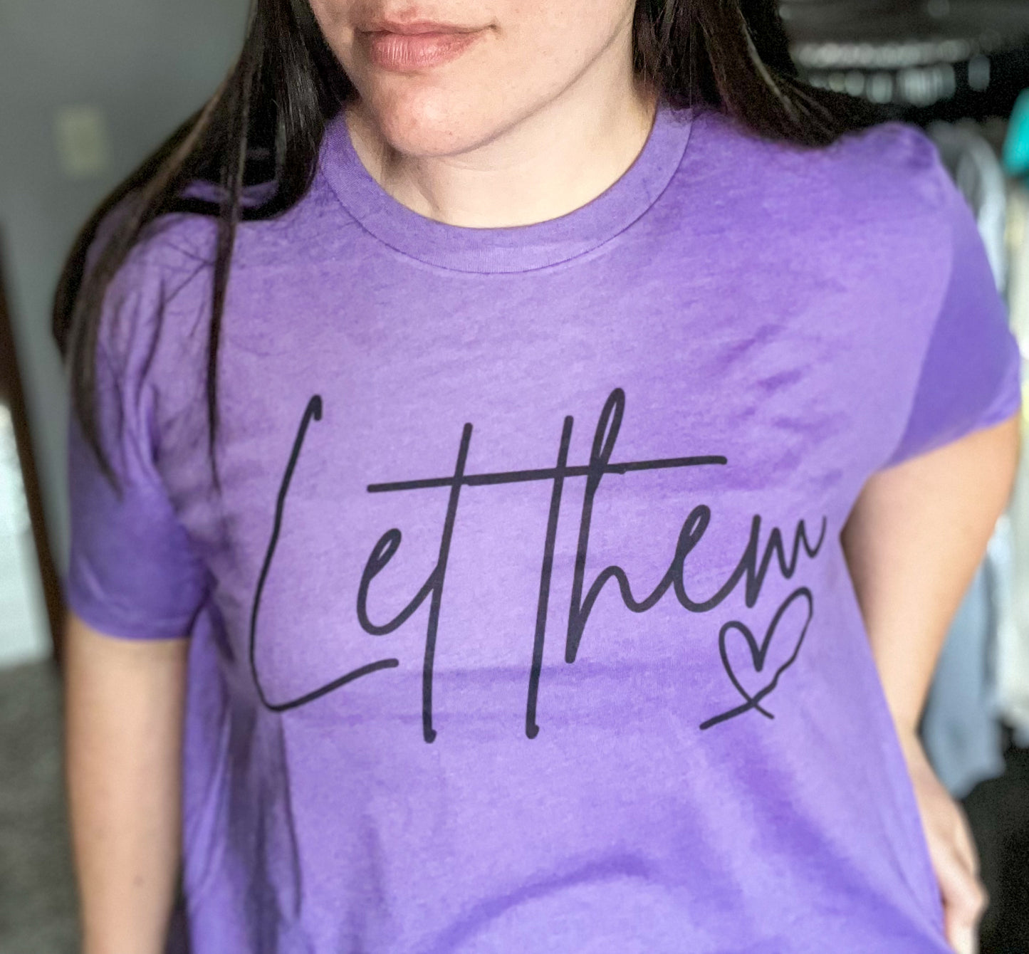 Let Them Graphic Tee--Purple RTS