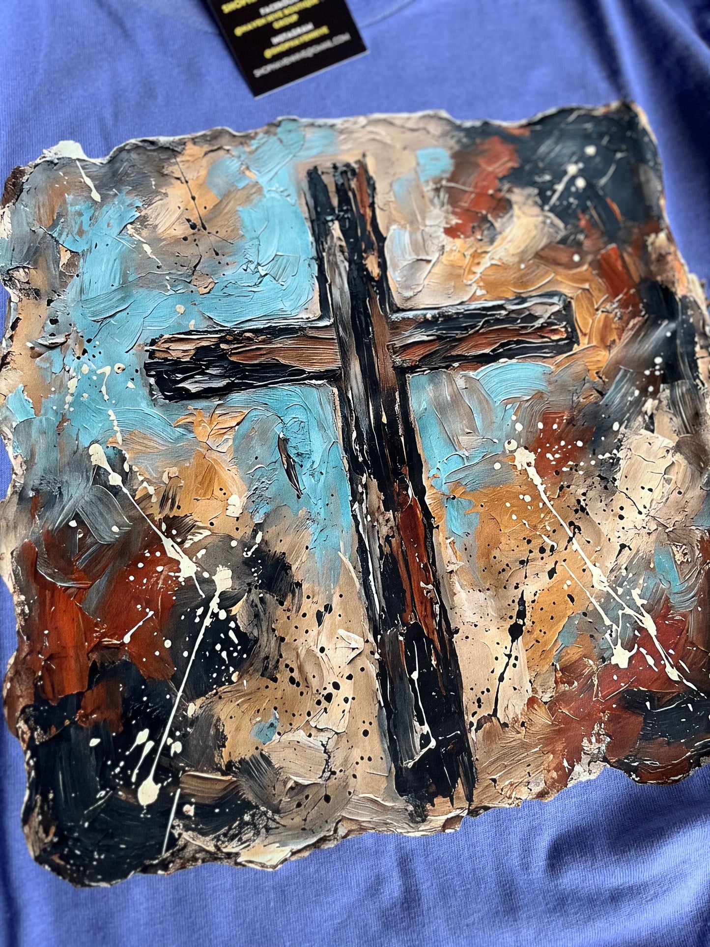 Cross Paint Short Sleeve Tee