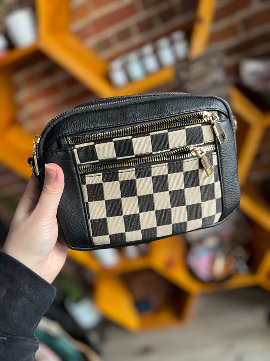 Briann Crossbody Purse- Checkered