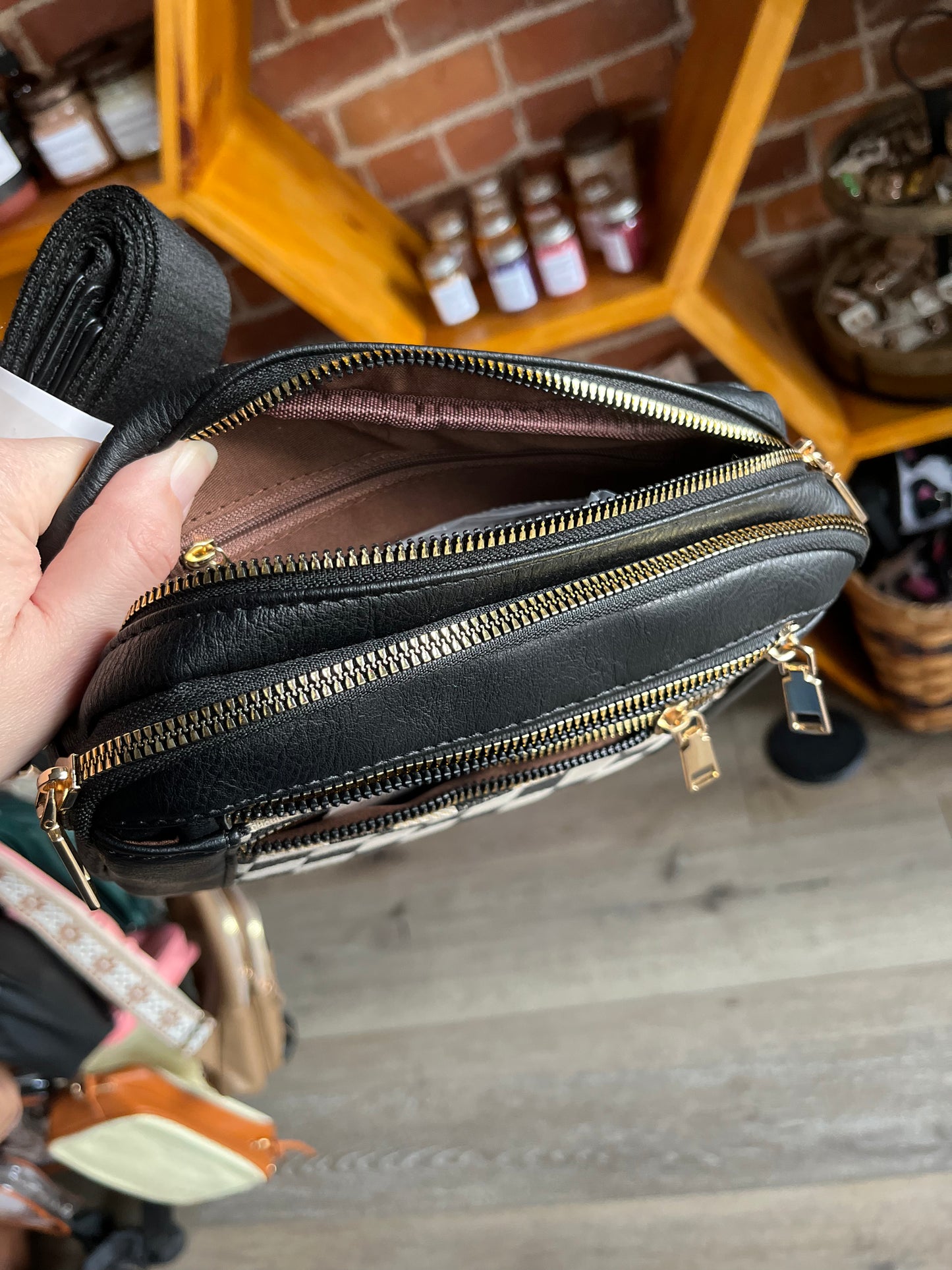 Briann Crossbody Purse- Checkered