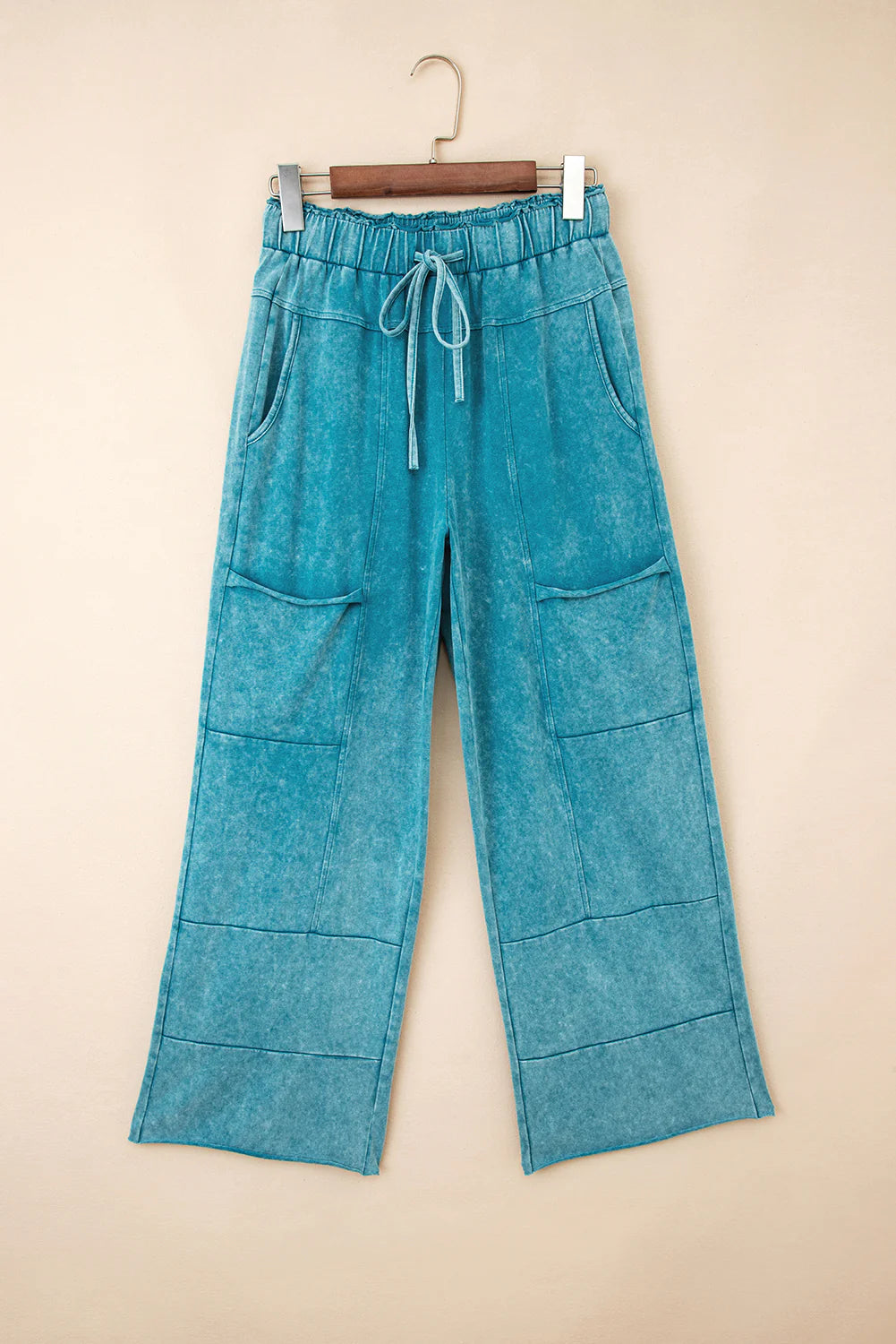 Teal Mineral Wash Pants
