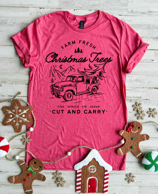 Farm Fresh Christmas Trees Graphic Tee