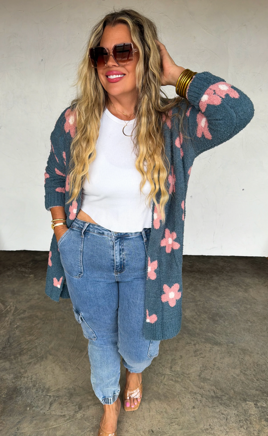 Blue Daisy Cloud Cardigan