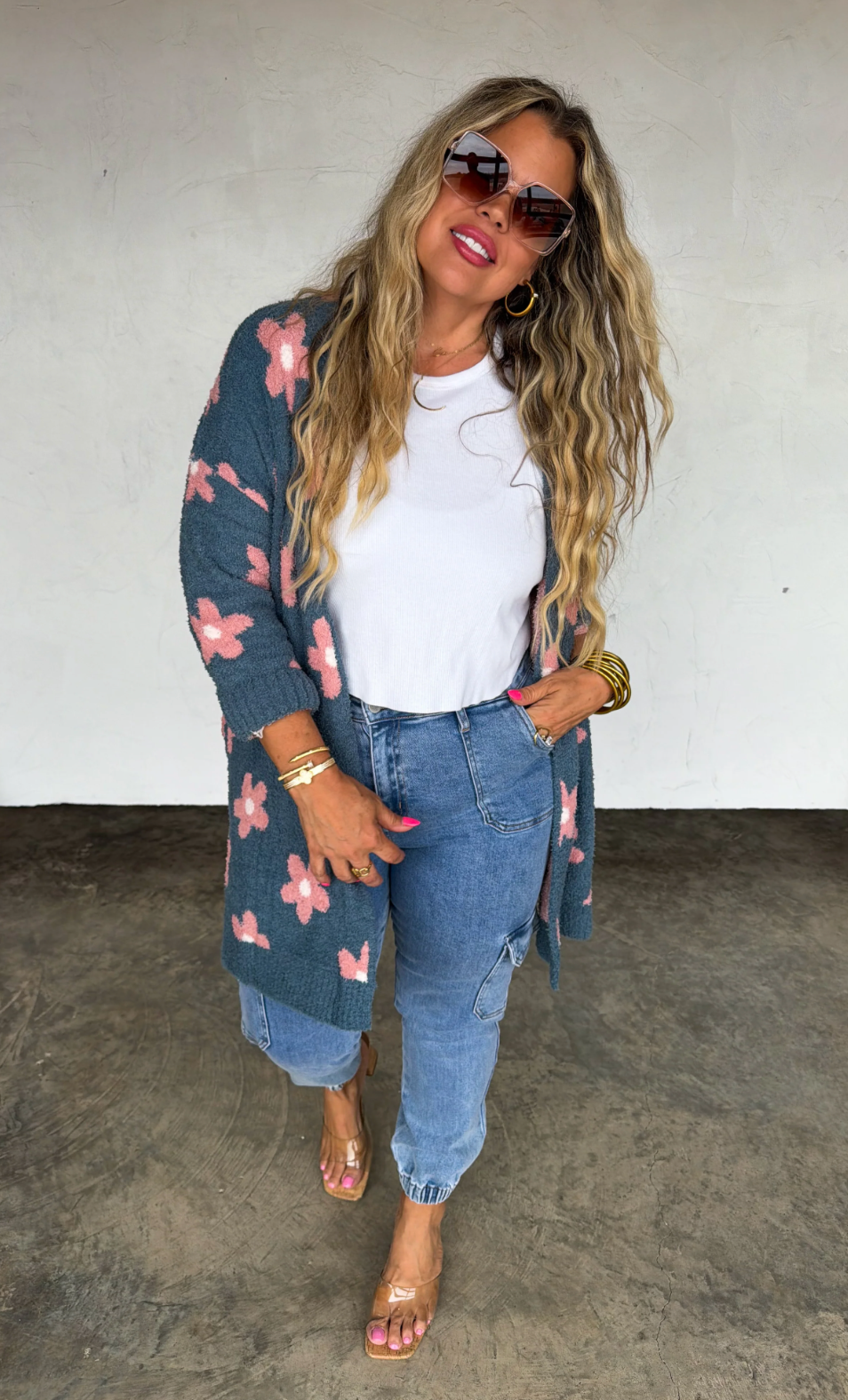Blue Daisy Cloud Cardigan
