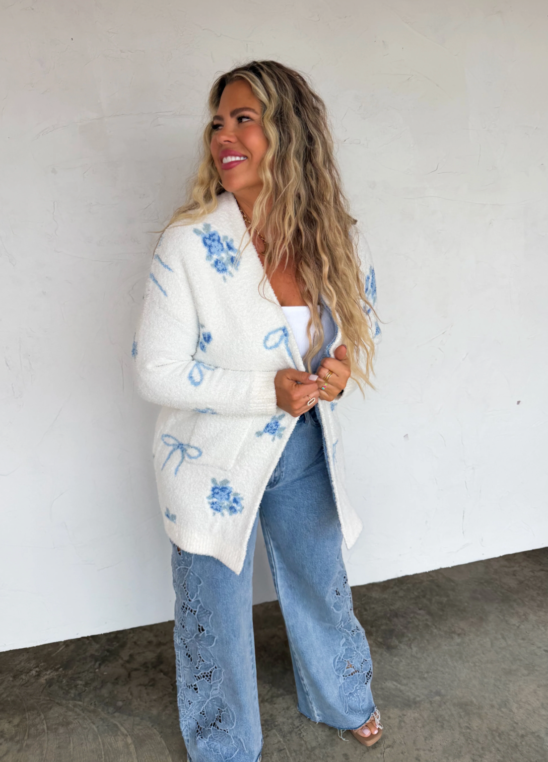 Blue Bows Cloud Cardigan