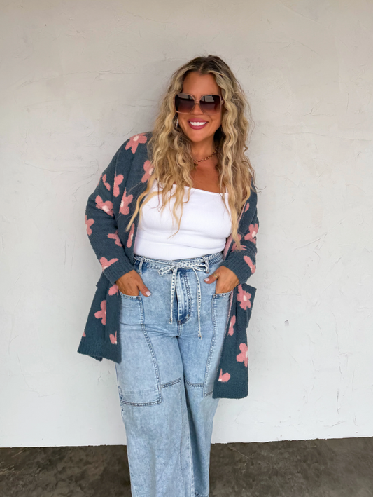 Blue Daisy Cloud Cardigan