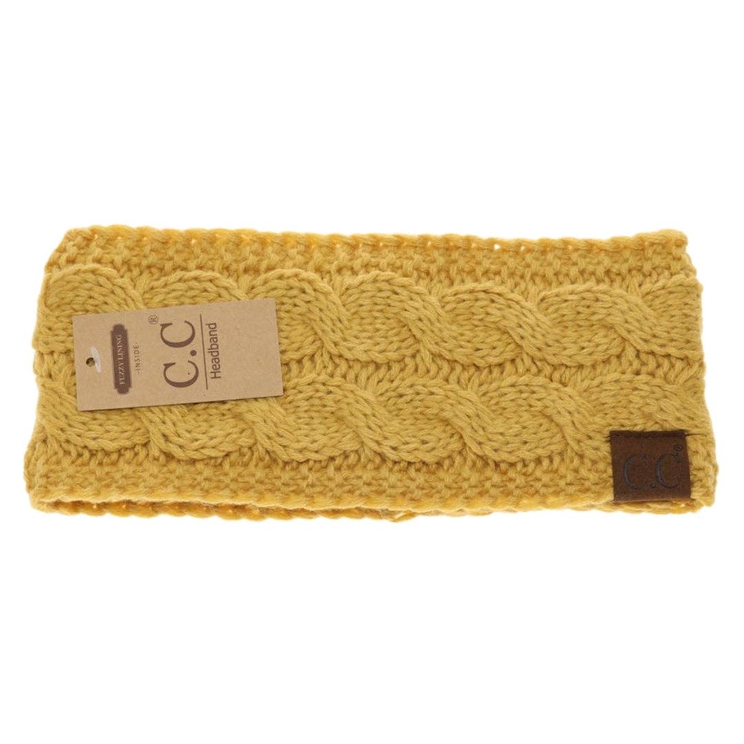 Solid Cable Knit CC Women's Fashion Headband (multiple colors)