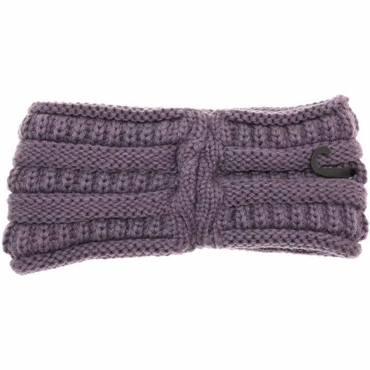 Solid Ribbed Ponytail Headband