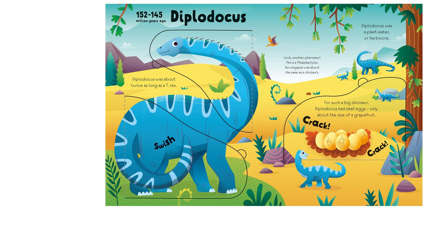 Great Big Dinosaurs board book w/big flaps: Usborne