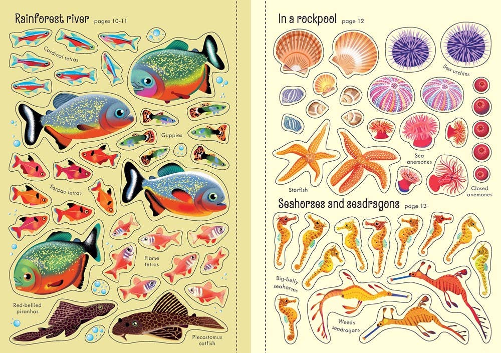 Little First Stickers Aquarium : Usborne
