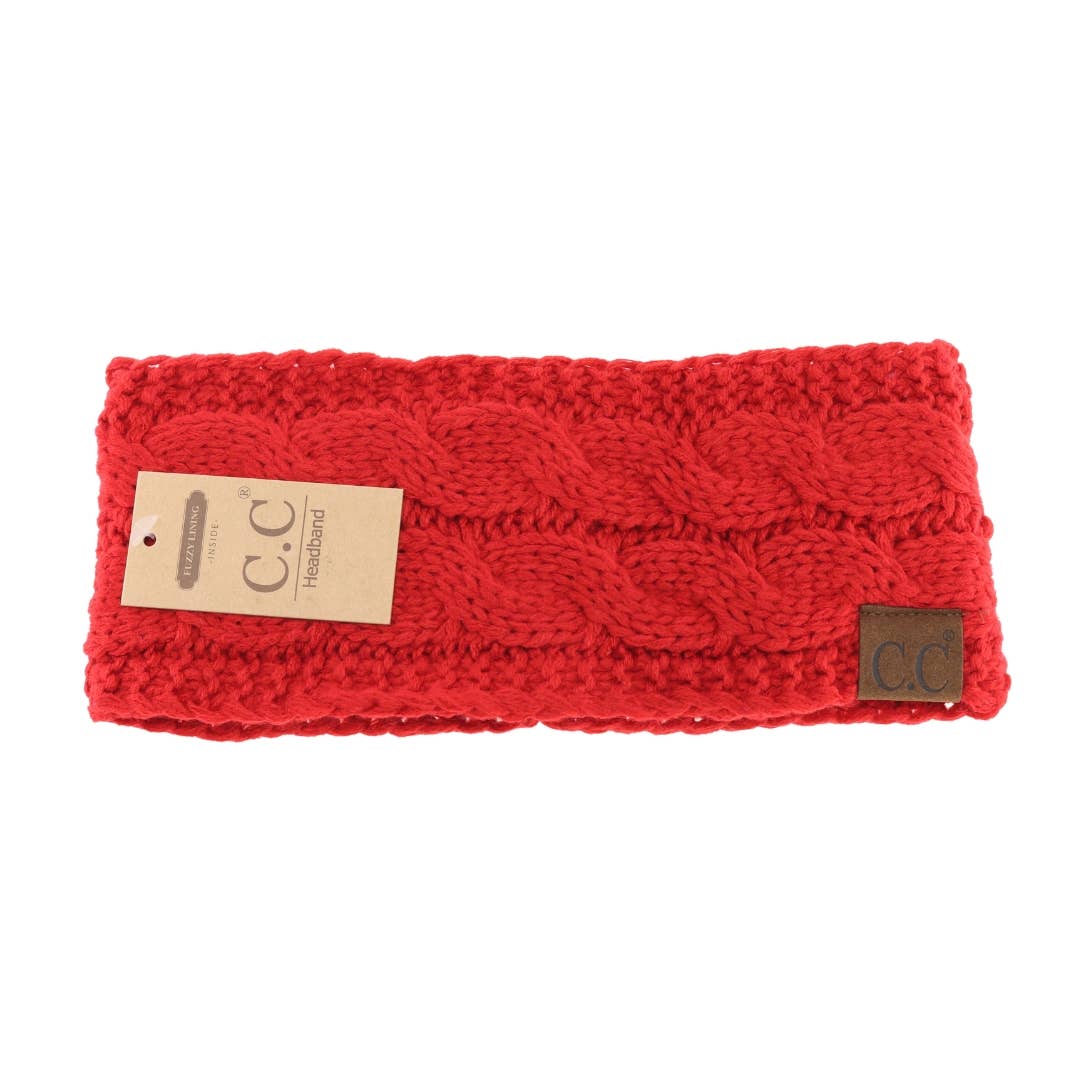 Solid Cable Knit CC Women's Fashion Headband (multiple colors)