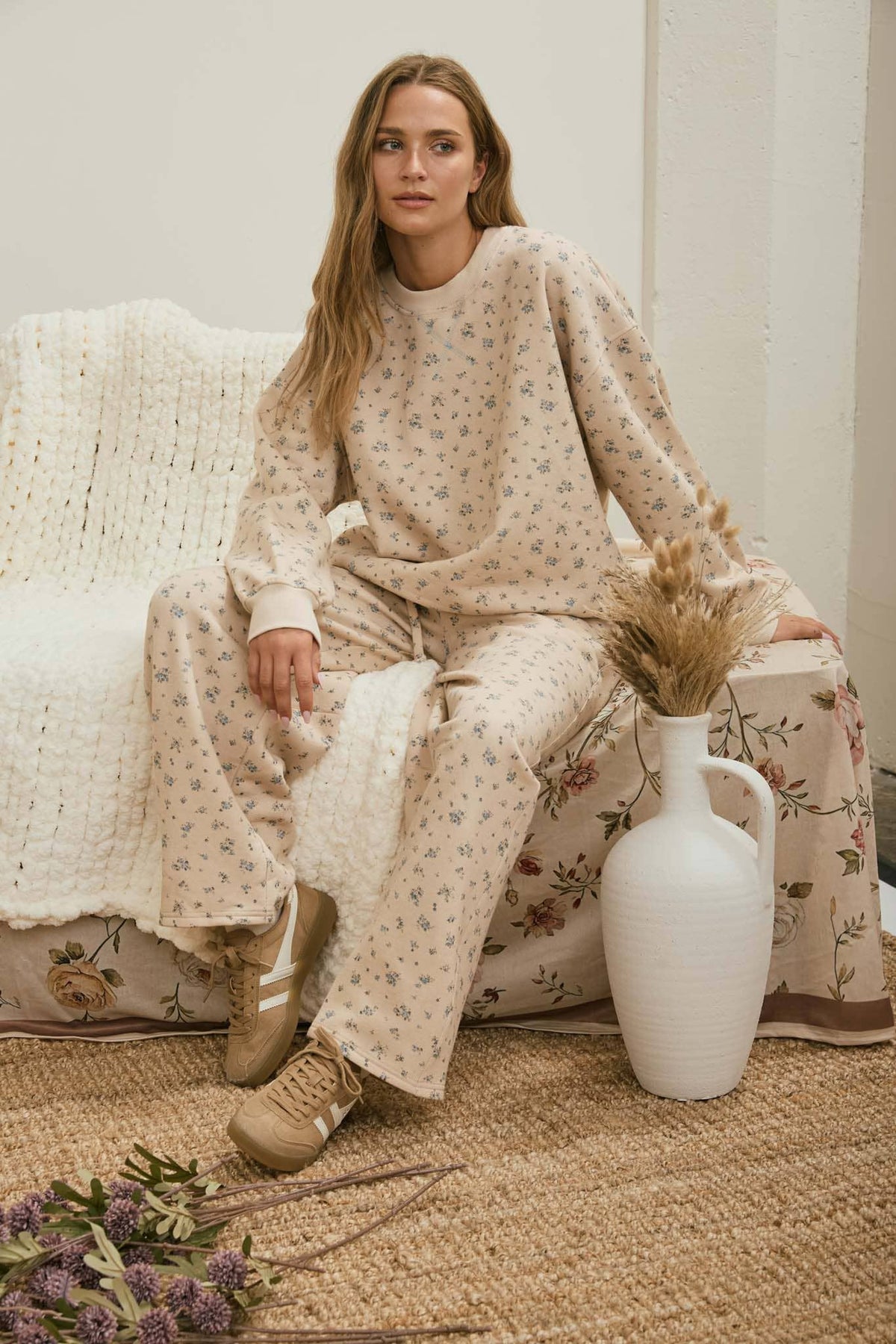 Ditsy Floral Boxy Crew