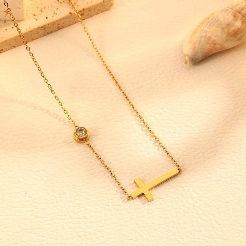 Calliope Tarnish-Free Cross Necklace