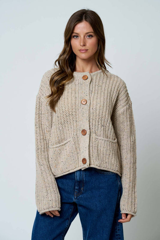 Cozy Days Marled Knit Cardigan