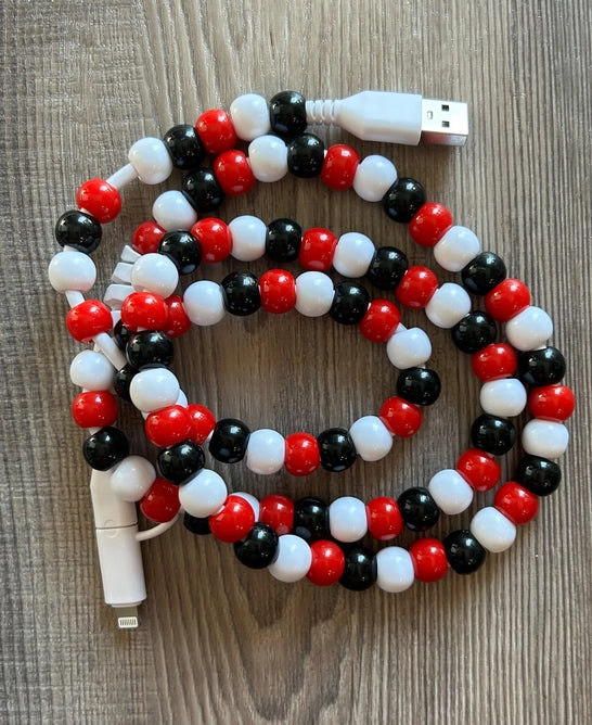 Dual Plug Beaded Phone Charger (MULTIPLE COLORS)