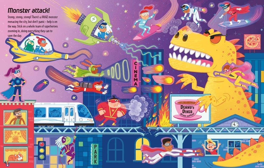 First Sticker Book Superheroes : Usborne