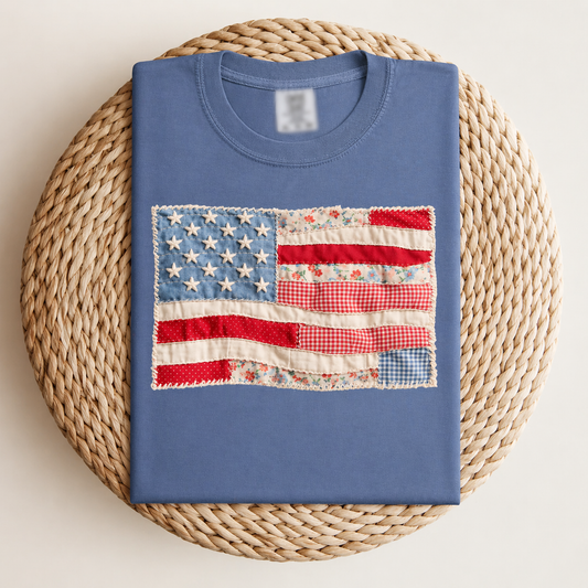Patchwork Flag Graphic Tee
