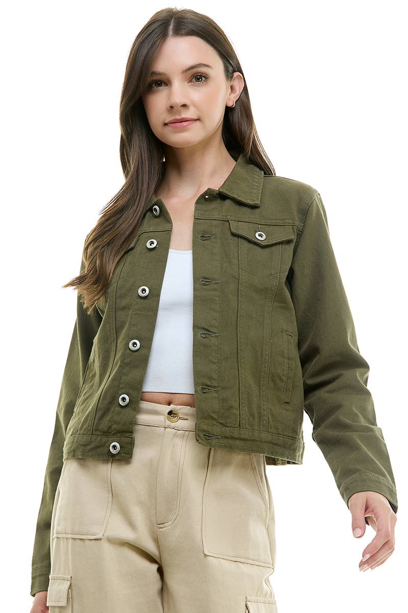 Olive Denim Jacket