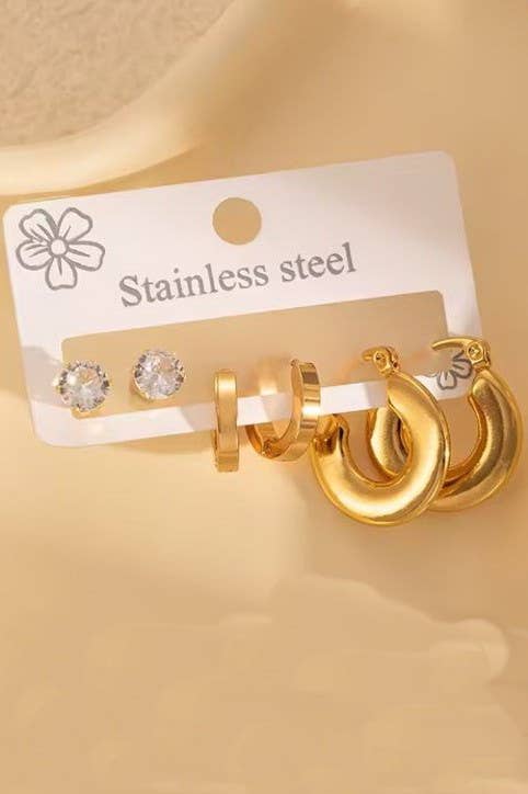 Basic Classic Trio Earrings