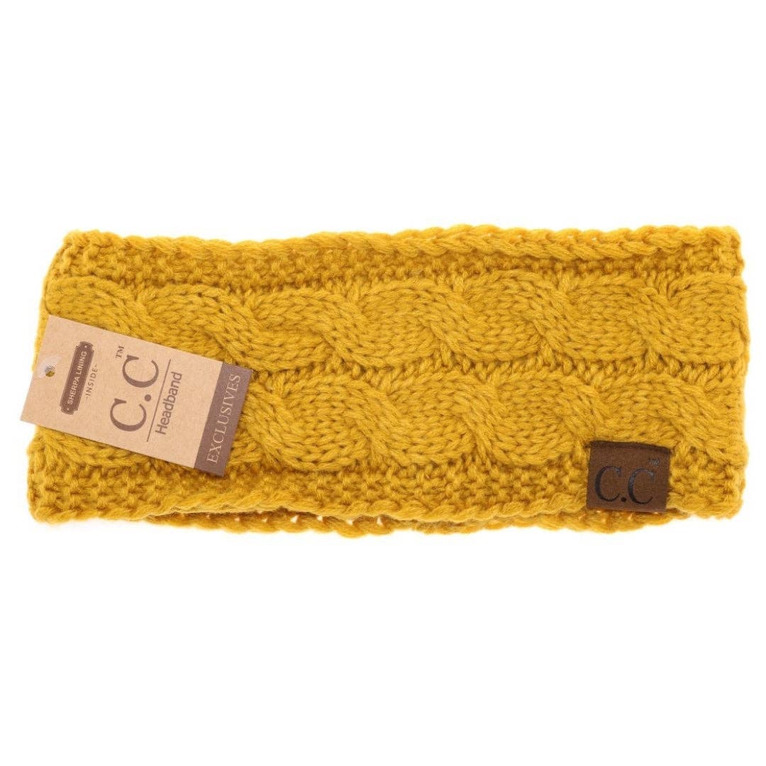 Solid Cable Knit CC Women's Fashion Headband (multiple colors)