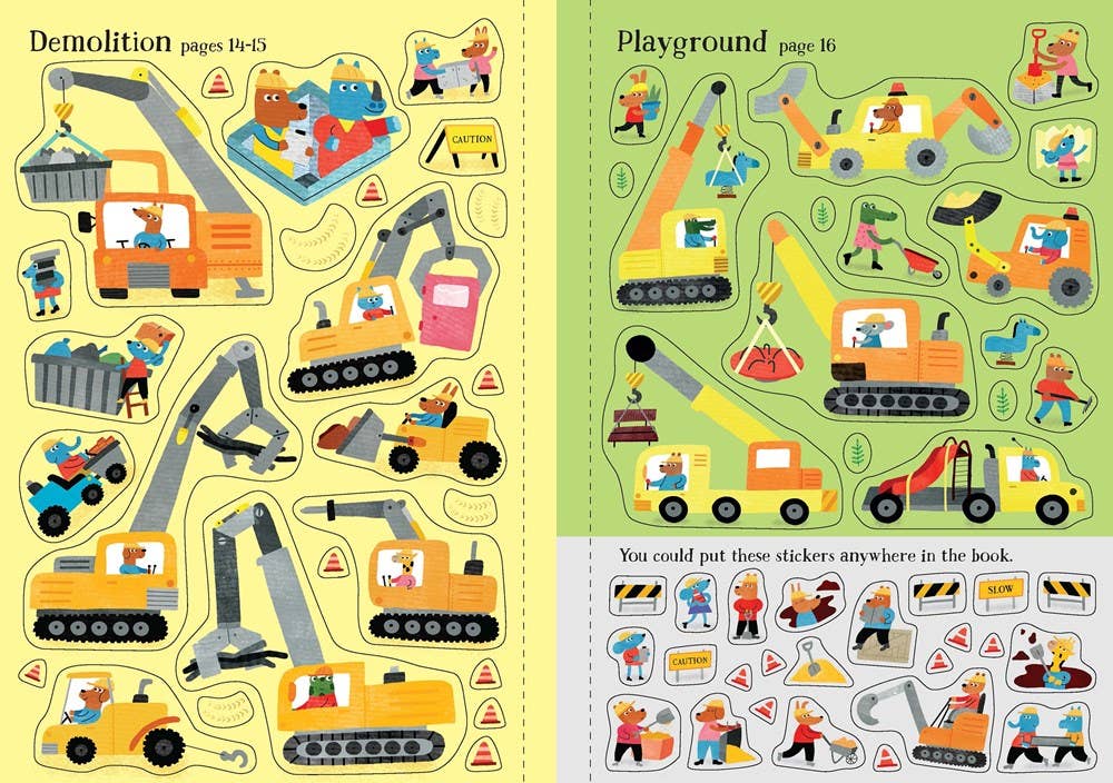 Little First Stickers Diggers And Cranes : Usborne
